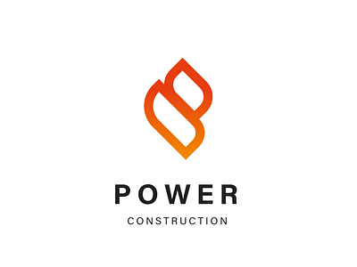 Power Construction branding graphic design logo