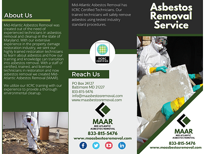 Brochure Front/Back asbestos brochure canva graphic design