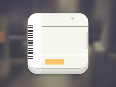 Train Ticket App Icon app draft flat icon rail ticket train travel