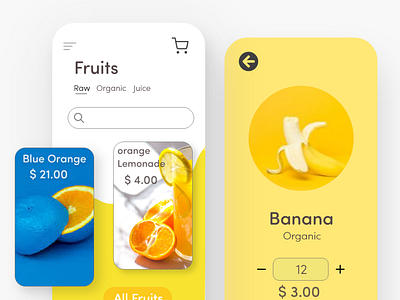 Fruits app ui user experience user interface ux