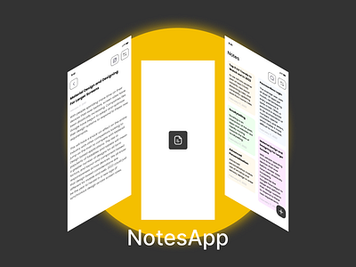 NotesApp app design ui