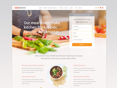 Cook Smarts content strategy cooking education health meal plans web design website
