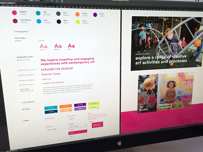 Style Guide button color dropdown form museum nonprofit style guide typography ui web design raygun website