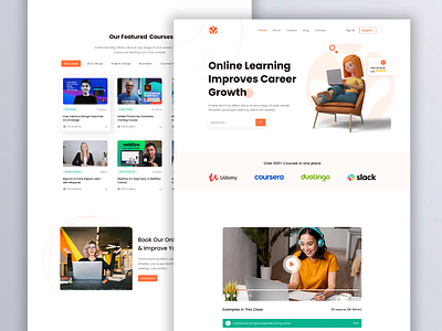 Online learning and career services design elearning ui ux web design