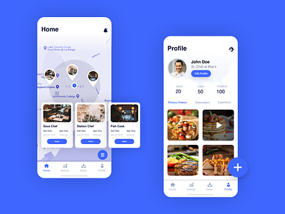 Chef social network app design freelancer hire designer ios app ios design mobile app kit rest restaurant app social network ui design ux design web design