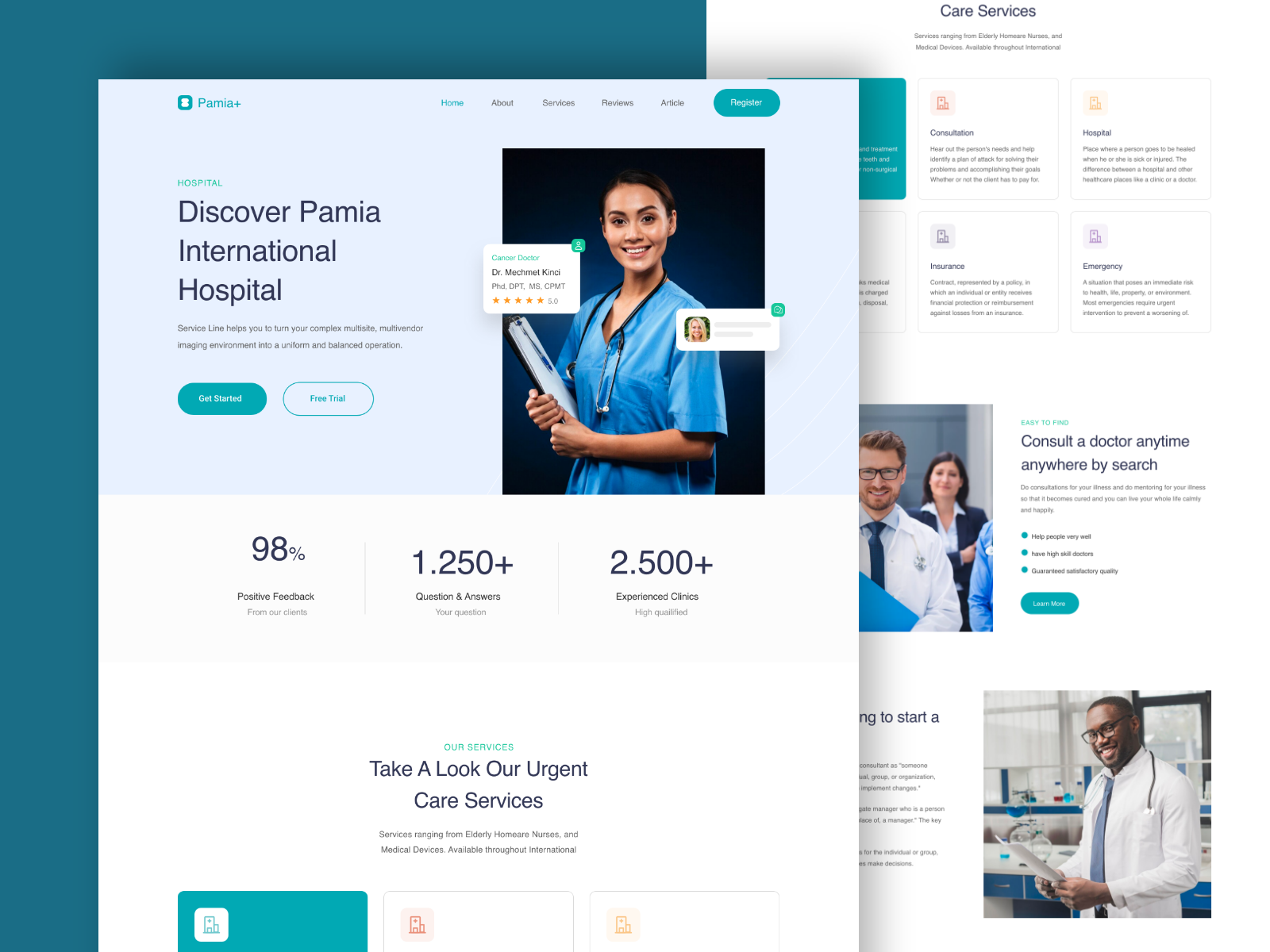 Medical Landing Page by Mohammad Hossein Ziaee on Dribbble