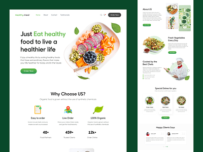 Healthy Food Service Landing Page