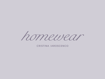 Homewear — Identity branding bridal fashion identity lettering logo typeface
