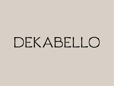 Dekabello — Identity branding cosmetic packaging cosmetics design identity letters logo typeface typogaphy