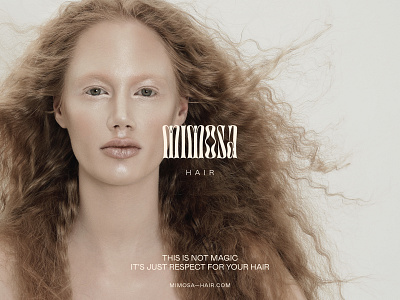 Mimosa Hair — Identity branding fashion hair salon logo styling