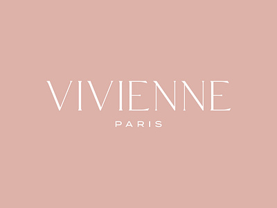 Vivienne — Logo branding bridal fashion identity logo old rose paris typeface