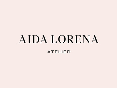 Aida Lorena Atelier — Identity branding bridal fashion identity logo typeface
