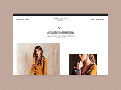 Cristina Iaroscenco — Website branding bridal fashion identity logo minimal typeface website wordpress