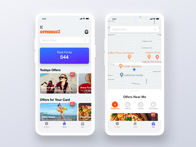 OfferBuzz - Design for a Offer Platform App clean discount interaction mobile mobile app mobile ui offer app productdesign ui ux
