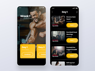 Fitness Trainer App - Personalised Workout branding design design interaction landing mobile mobile app ui ux ux design webdesign
