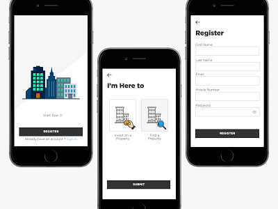 Real Estate Mobile App Concept Design interaction minimal mobile mobileappdesign ui ux