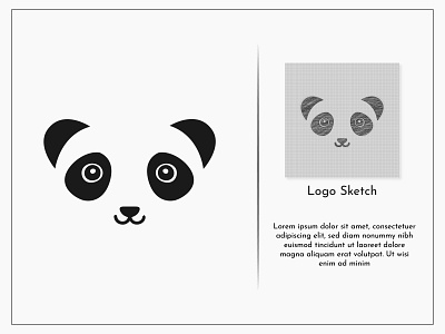 An animal logo abstract logo animal logo creative logo graphic design logo minimalist logo modern logo panda logo