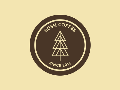 Bush Coffee branding design logo