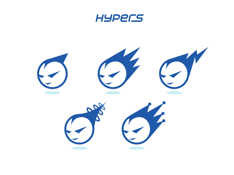 Hypers Logo concept blue branding design game hypers logo