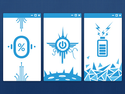 Digital Studio's Card blue branding design illustration