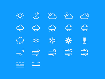Weather icons blue icon weather