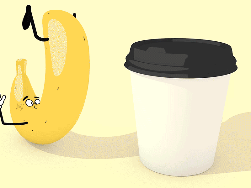 Breakfast after effects animation banana cinema4d coffee photoshop
