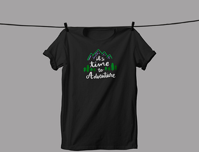 T shirt design Its time to adventure adverising branding design graphic design illustration mockup