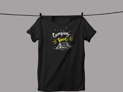 Camping time T shirt design