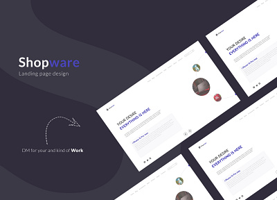 Shopware Website landing Page Design branding design graphic design illustration mockup motion graphics ui ui ux user parsona web design website