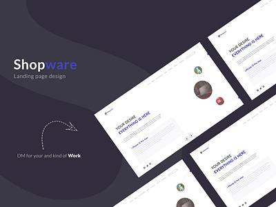 Shopware Website landing Page Design