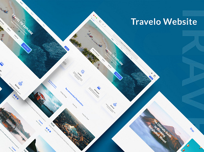 Travelo Landing Page design adverising branding design graphic design illustration landing page mockup tracking website travel travelo ui ui design ui ux ux ux design vector web design website website design