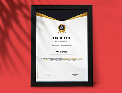 Certificate Design adverising branding design graphic design illustration logo mockup motion graphics ui