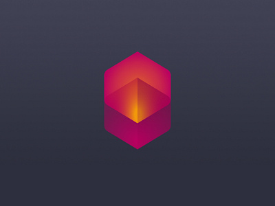 Lantern fire glow hexagon logo magenta mark ruby secret mark