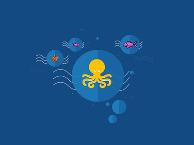 Illustrations clean fish illustration sea simple vector water