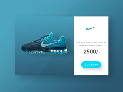 Cart - NIKE blue cart color design illustration nike popup ui