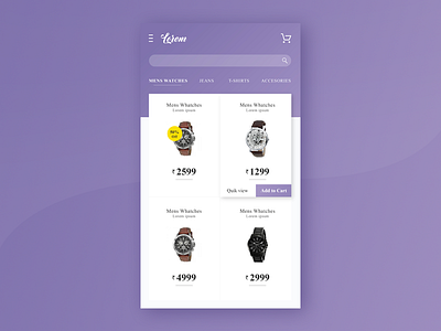 ecommerce app app cart color ecommerce mobile new page ui ux watches