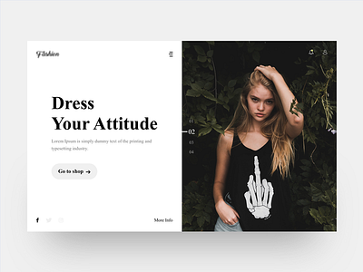 Fashion - Landing Page cart creative dress dribbble fashion landingpage new shoping ui ux