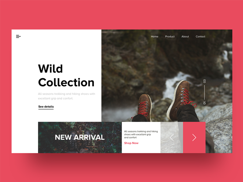 Landing Page - Wild Collection illustration creative design clean website onboarding app web cool arrival traveling trucking collection new ux ui landingpage