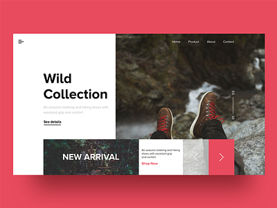 Landing Page - Wild Collection app arrival clean collection cool creative design illustration landingpage new onboarding traveling trucking ui ux web website