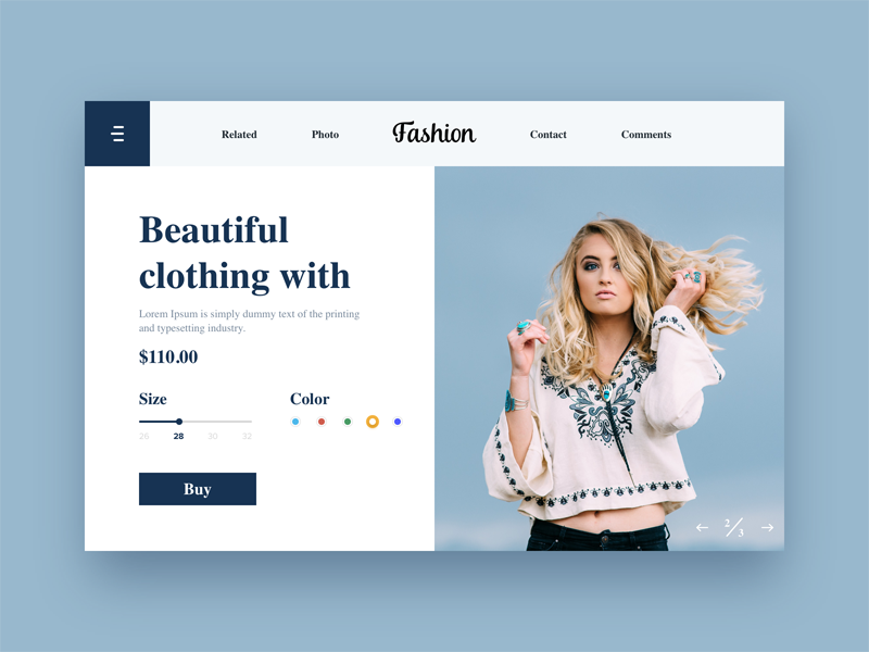 Fashion - Cart collection dress ux ui typo type new minimal design colors cart