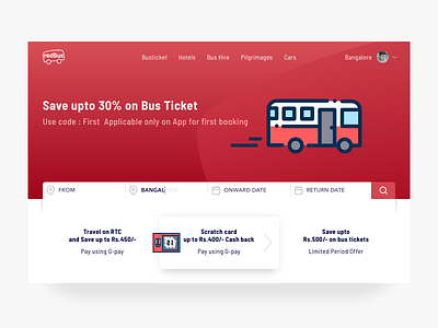 Redbus Landing Page Redesign