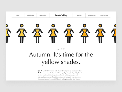 Sandra's Blog article blog femininity interface journal layout magazine news optima personal post site typography ui ux web woman wordpress