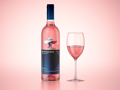 Wine label branding design graphic design label