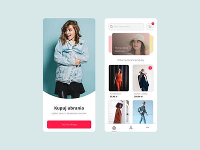 Shopping - e-commerce mobile app project design figma graphic design ui ux