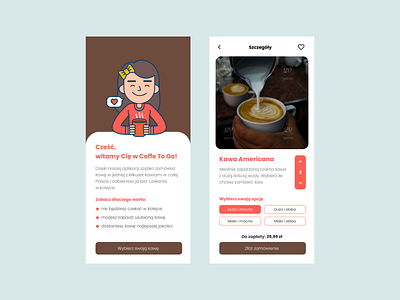 Coffe To Go - e-commerce mobile app project branding design figma graphic design ui ux