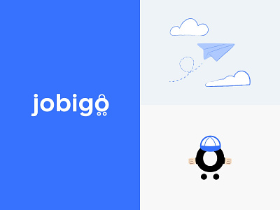 jobigo branding colors design identity illustration logo mascot typography