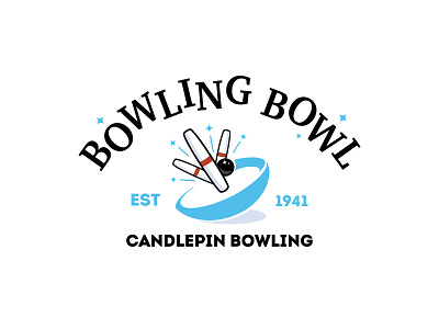 Bowling Bowl bowl bowling candlepin bowling logo maine