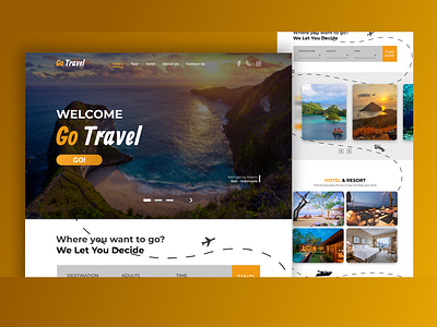 Travel UI Web Design design graphic design ui uiux web