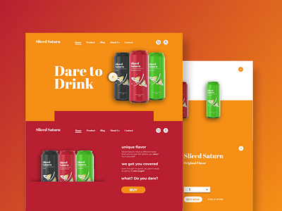 Softdrink Web UI Design