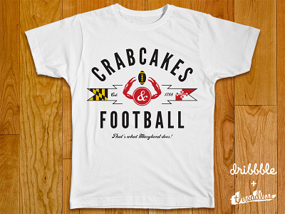 Crabcakes & Football crabcakes crabs dribbble flag football maryland threadless wedding crashers